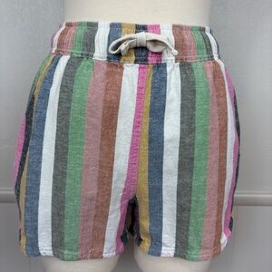 Marine Layer Shorts Bold Stripe Size XS Hemp Blend Rainbow Stripe Beachy‎